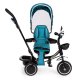 ECOTOYS Kids Tricycle with 360° Rotating Seat and Canopy, Blue-Green