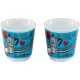 Bialetti Mini Express Ciao Italia Moka Pot Espresso Maker Set with 2 Cups, Red / Silver