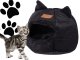 Soft Pet House for Small Dogs and Cats, Cozy Cave Bed, Black