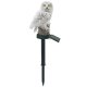 Solar LED garden lamp in owl shape, white