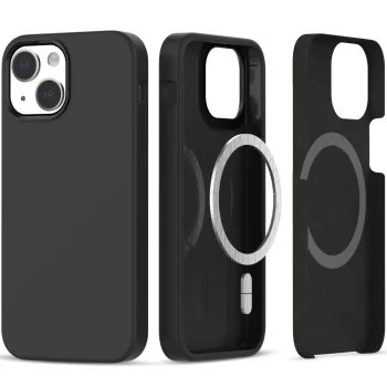 Tech-Protect iPhone 13 / 14 Silicone MagSafe Case, Black