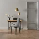 Dining Chairs Set of 4 Upholstered Quilted Kitchen Chairs for Living Room, Grey