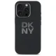 DKNY iPhone 16 Pro Max Case Liquid Silicone Metal Logo, Black