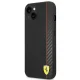 Ferrari iPhone 14 Plus Case On Track Stripe Carbon, Black