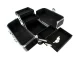 Black Cosmetic Case with Key Lock 25x17x17 cm