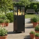 MultiGarden 13 kW Gas Patio Heater with Glass Tube Volcanic Rocks and Cover for Outdoor Garden