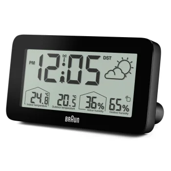 Braun BC 13 BP DCF Digital Weather Station, Black