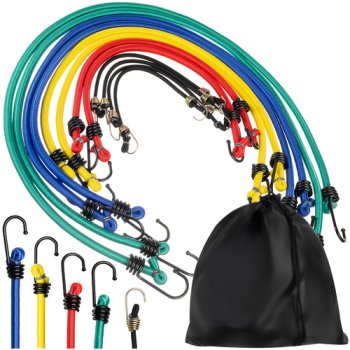 Heavy-Duty Bungee Cords with Hooks, 12-Piece Set 25363