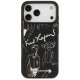 Karl Lagerfeld Grained Pattern&Logo MagSafe Phone Case Cover iPhone 17 Pro Max - Black