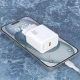 Dudao A27CEU 25W GaN USB-C Wall Charger with Cable, White
