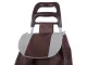 Foldable Shopping Trolley Bag on Wheels, Brown