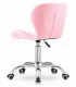 Avola Swivel Office Chair with Wide Backrest in Faux Leather, Pink