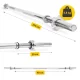 4FIZJO Straight Barbell Bar with Threaded Collars 150 cm, 5.8 kg, Silver