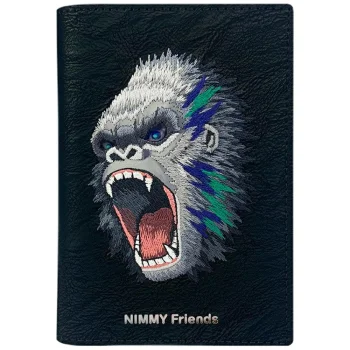 Nimmy Raptor Gorilla Passport Wallet Case - Black