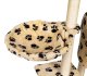 Cat tree with house and bed 138 cm, 5 levels, Petsi, beige