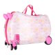 Kids Ride-On Suitcase Carry-On Cabin Luggage Unicorn, Pink