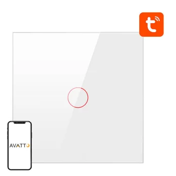 Smart Light Switch Avatto ZTS02-EU-W1 ZigBee 1-Way TUYA, White