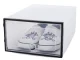 Modular Shoe Organizer Box with Transparent Flap