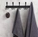Wall Mounted Coat Rack 45cm with 10 Hooks, Black