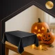 Ruhhy 00026569 Decorative Foil Tablecloth, Black, 137x274 cm