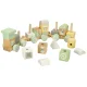LULILO Vico Pastel Wooden Train with Blocks, 22 pcs