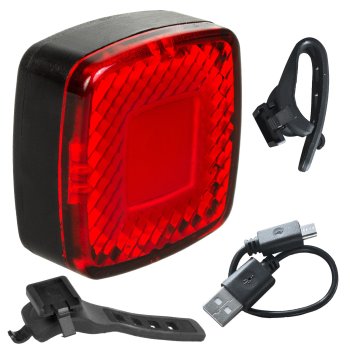 Maclean MCE355 Rear Bike Light, USB, 125lm
