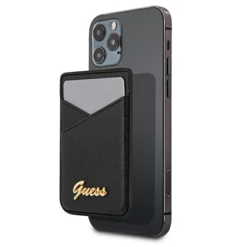 Guess Saffiano MagSafe Wallet, Black