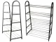 5-Tier Shoe Rack, Black/Silver, 79x54x28 cm