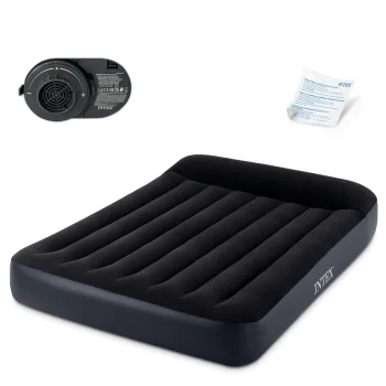 INTEX 64150ND Double Air Mattress with Pump 203x152x25cm, Navy Blue