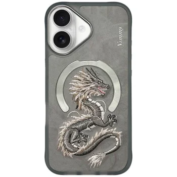 Nimmy Dragon MagSafe Case for Apple iPhone 16, Gray