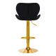 4Rico QS-B15 Bar Stool, Black Velvet