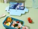 Lunch Box with Compartments and Cutlery, 1L, Blue