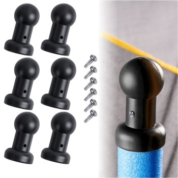 Trampoline Enclosure Pole Safety Caps, 6 pcs.