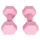 ModernHome Hex Dumbbell Set 2×1 kg Fitness Weights, pink