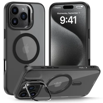 Apple iPhone 16 Pro 6.3'' Tech-Protect MagStand MagSafe Case Cover, Semi-Transparent