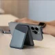 Uniq Lyden DS magnetic RFID wallet with phone stand - blue and black