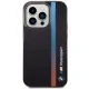 BMW iPhone 14 Pro Case Tricolor Stripe, Black