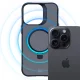 3mk Apple iPhone 15 Pro Max Case Smoke Case Mag&Stand, Black