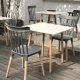 Modernhome KJSDT-01 Kvadrātveida Virtuves Galds 80x80cm, Matēti Balts