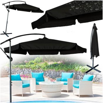 Large Cantilever Garden Parasol 290 cm, black