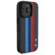 BMW M Performance Tricolor Printed Stripes MagSafe case for iPhone 16 Pro - black