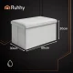Ruhhy Folding Velour Pouf with Storage 60x30x30 cm, Grey