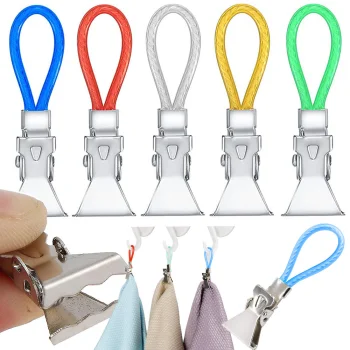 Towel and Cloth Clip Hangers, 5 Pcs