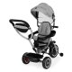 ECOTOYS 2-in-1 Kids Tricycle Stroller with Rotating Seat and Foldable Canopy, Grey