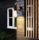 Loft wall lamp with jute rope, E27 socket, black, brown