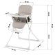 Ricokids Nuco Folding High Chair for Babies & Toddlers, white