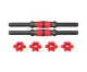 4Fizjo Adjustable Bitumen Dumbbells with Barbell, 2 x 10 kg