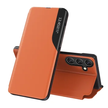Hurtel Samsung Galaxy A56 Eco Leather View Case, Orange