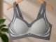 Women\'s Seamless Push-Up Sports Bra, Gray, Size XL