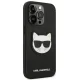 Karl Lagerfeld Saffiano Choupette Head Patch Case for iPhone 14 Pro Max Black